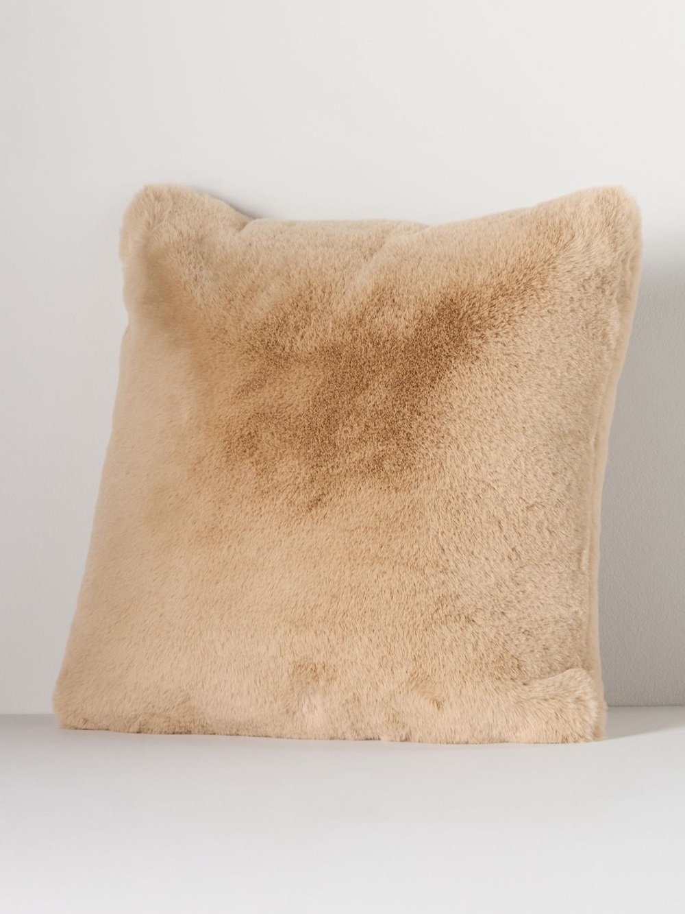 Anthropologie Sophie faux Fur pillow in cocoa 18” square